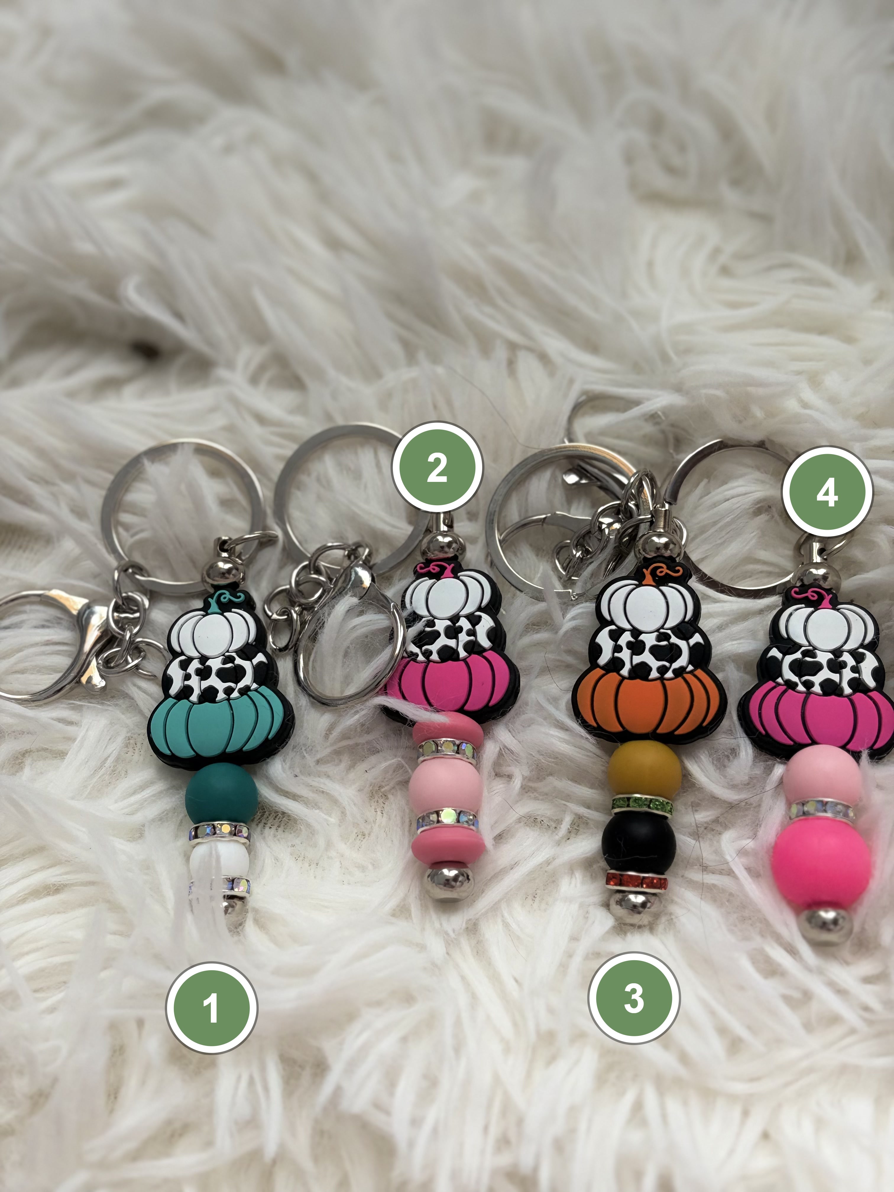 Trippy Pumpkin Keychains
